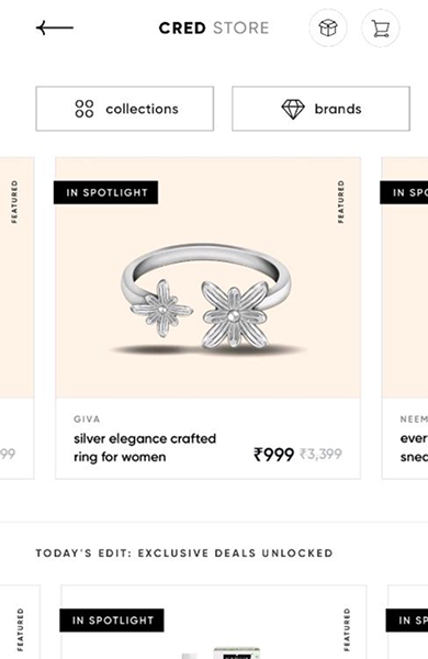 CRED Store brand reward